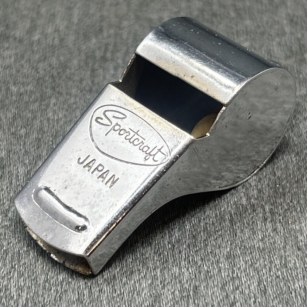 Vintage Sportcraft Metal Whistle Silver Tone Referee Coach Made in Japan